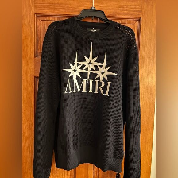 Men's Amiri Starburst crewneck sweater size XL made in Italy - Picture 1 of 11